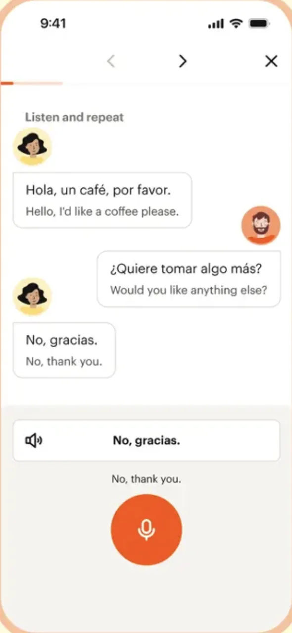 Babbel app screenshot